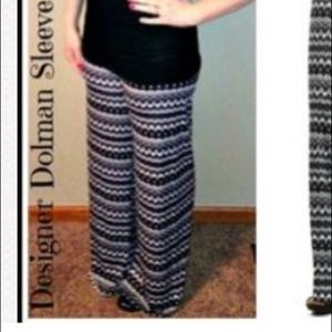Black and white palazzo pants